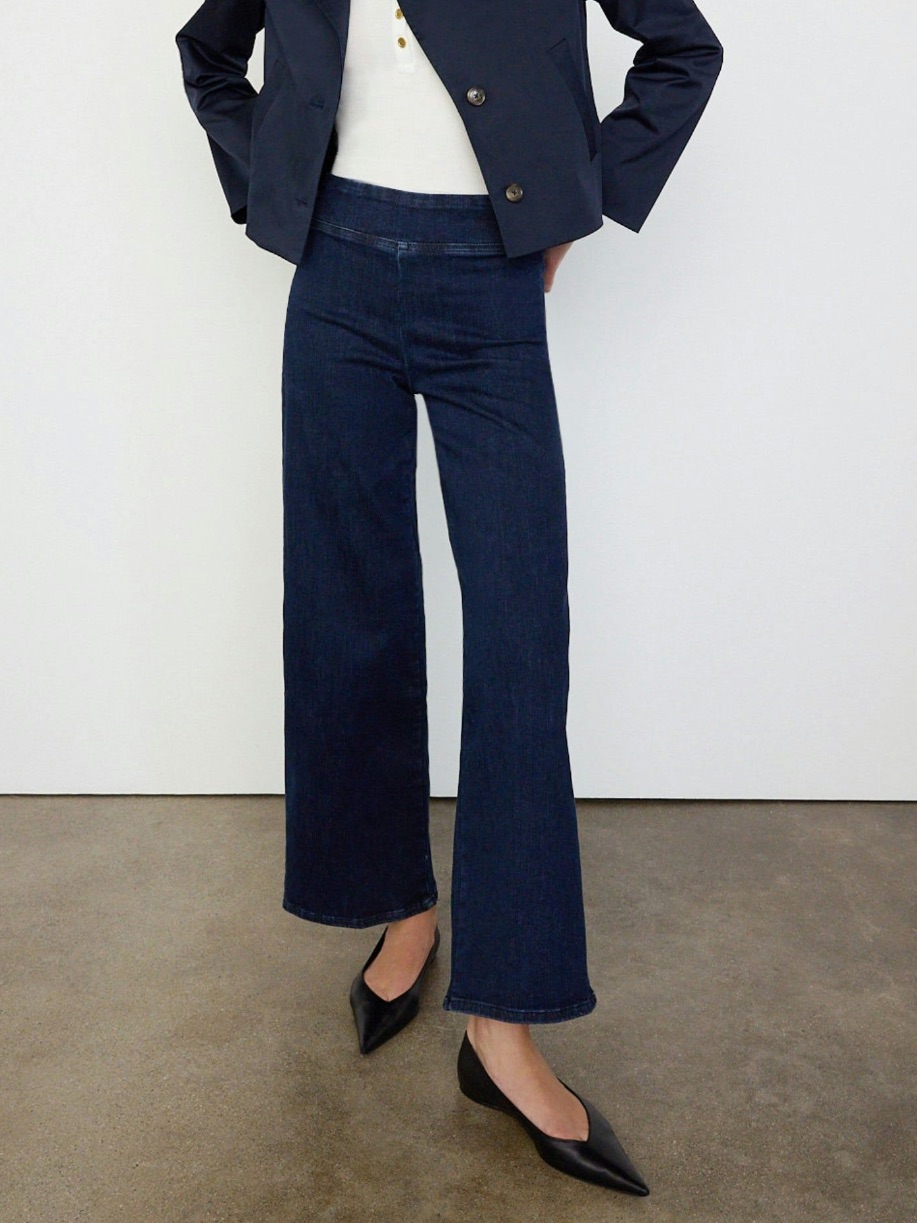 Frame Jetset Flare High Rise Size Spanning Dark Blue Wash 26 27 28 29
